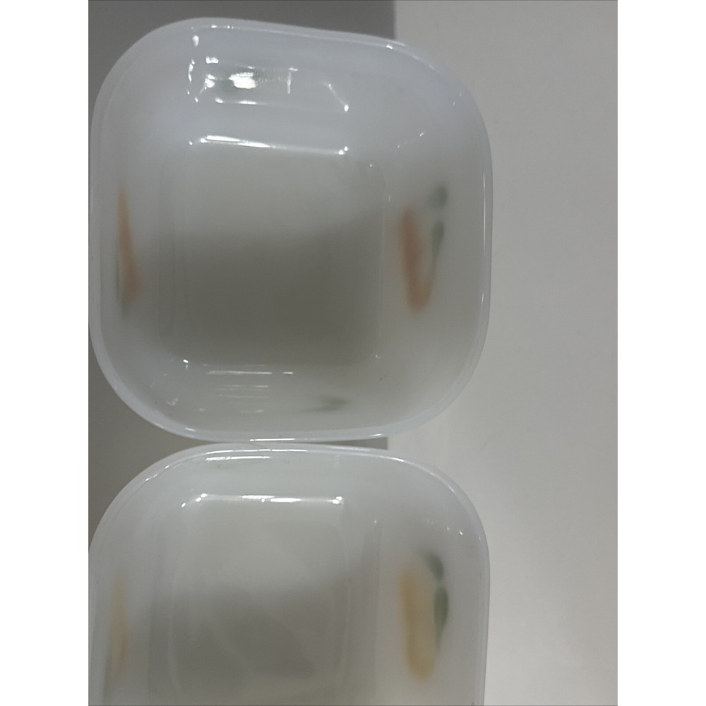 VTG Fire King Fruit Small Refrigerator Dish with Cover USA Hand Painted 4" Glass - Picture 14 of 16